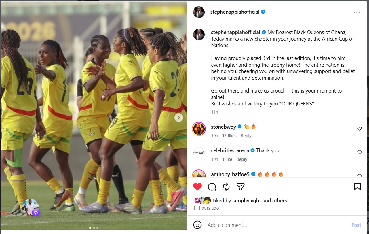Instagram post from Stephen Appiah