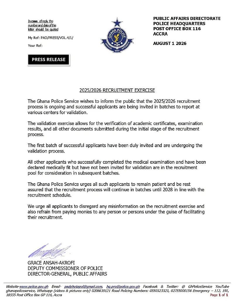 Statement from Police