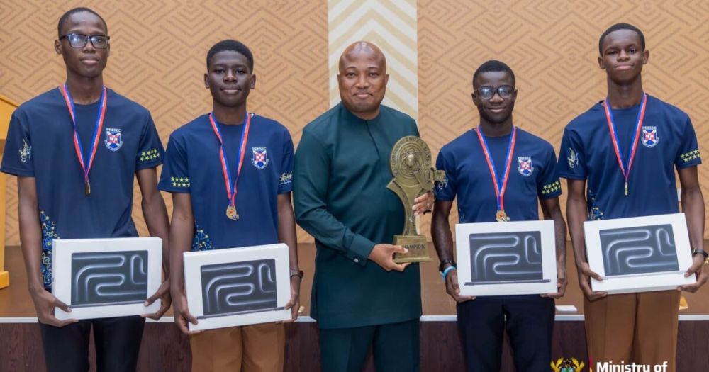 Ablakwa Rewards PRESEC Champions With MacBooks, Cash After Ninth NSMQ Title