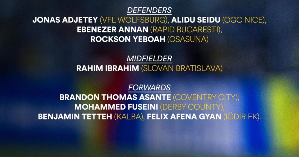 Ghana Adds Nine New Players Ahead of AFCON 2027 Qualifiers