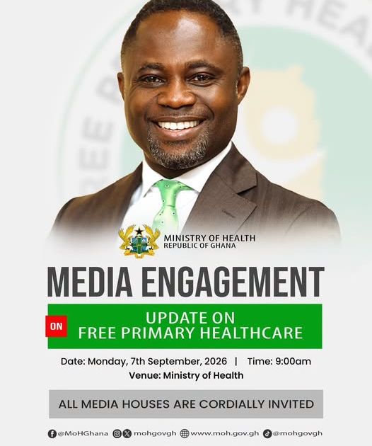 Health Minister to Brief Media on Free Primary Healthcare Programme