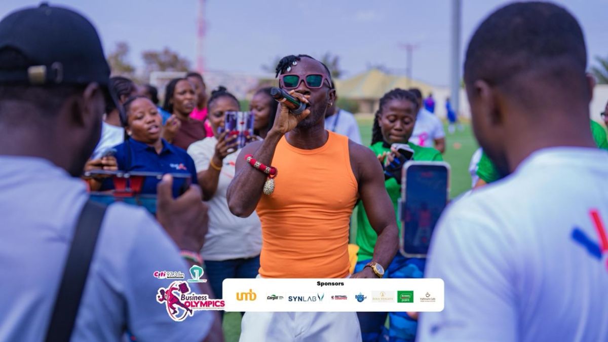 Okyeame Kwame Energises Citi Business Olympics with Lively Performance