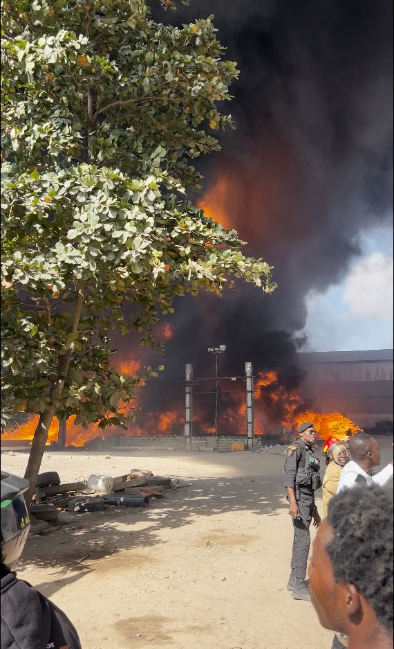 Accra North Industrial Area Fire Escalates as Residents Block Firefighters