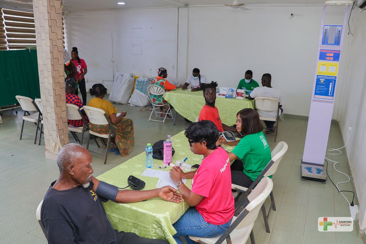 Danpong Healthcare Free Screening Draws Hundreds in Nungua