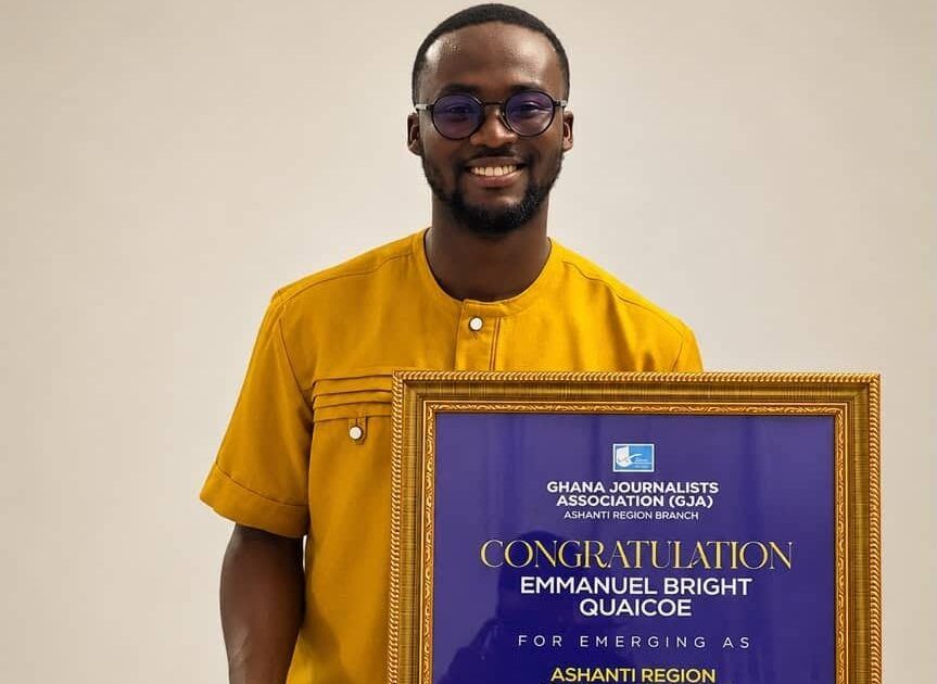 Emmanuel Bright Quaicoe Wins 2025 GJA Ashanti Regional Journalist of the Year