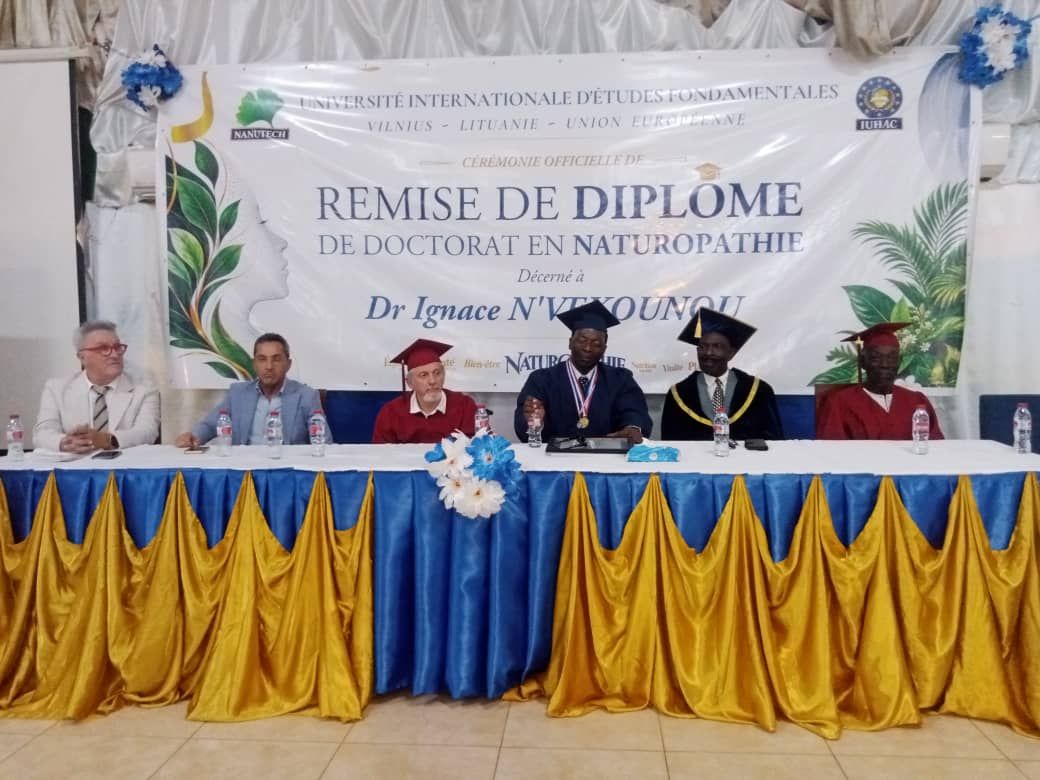 Ignace N’Vêkounou Earns Doctorate in Naturopathy at 73