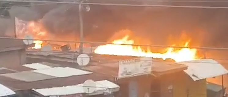Kumasi Fire: One Injured, Four Container Shops Destroyed in Atasemanso