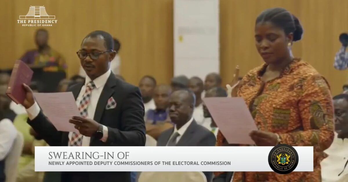 Mahama Swears In Two New EC Deputy Chairpersons