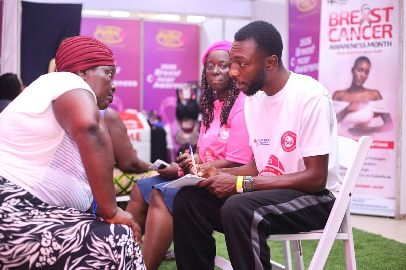 MTN Yellow Ladies Network Screens 500 Accra Market Women for Breast Cancer