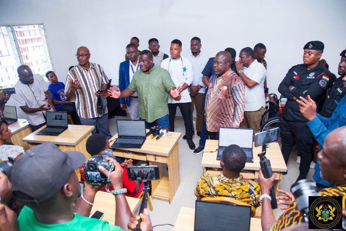 Samuel George Tours Volta Region, Reviews Rural Connectivity, Digital Skills Centers