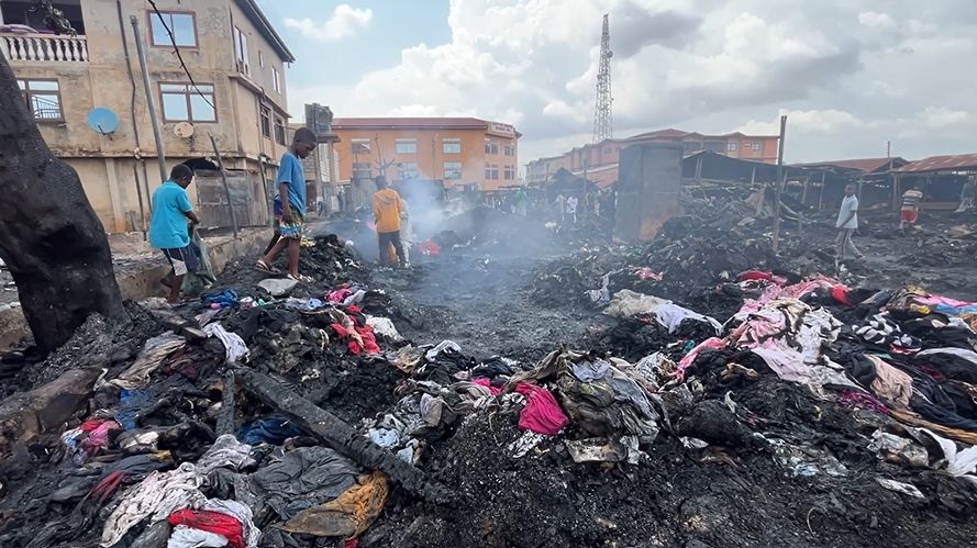 Kumasi: Fire Devastates Tafo Moro Market Stalls