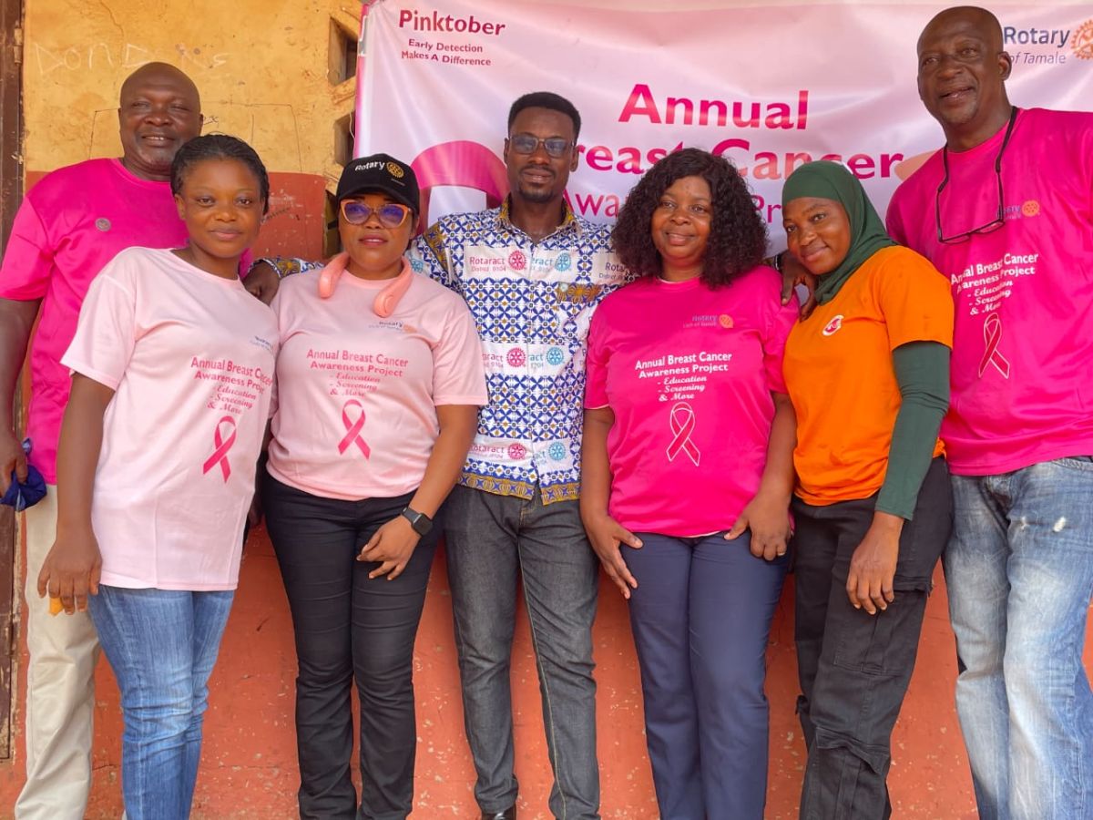 Tamale Rotary Club Screens 168 Girls in Breast Cancer Drive