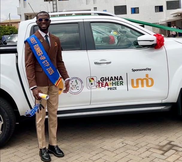 UMB Rewards Ghana Teacher Prize First Runner‑Up With 4×4 Pick‑Up